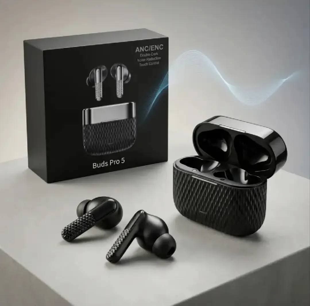 Buds Pro 5 Wireless Earbuds | ANC Noise Cancellation, HD Sound, Touch Control & Fast Charging