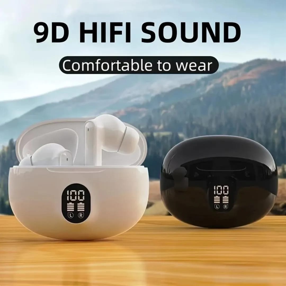 9D hfi wireless earbuds with noise cancellatio &24Hr case